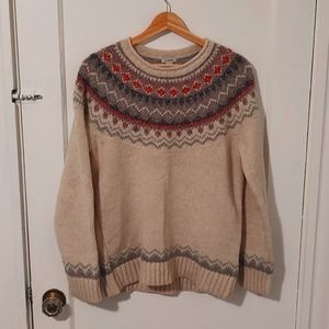 L.L.Bean Fair Isle Lambswool Sweater